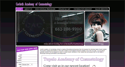 Desktop Screenshot of corinthacademyofcosmetology.net
